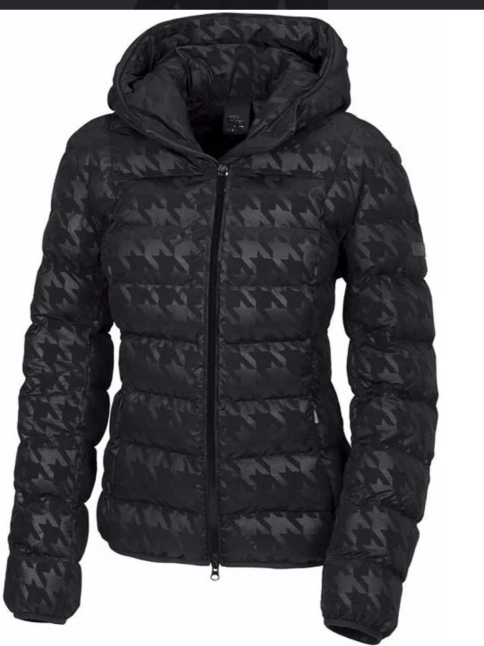 Pikeur Ladies Siri Quilted Jacket - Houndstooth Black